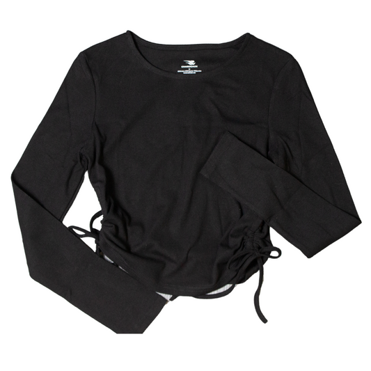 Women's Basic Long Sleeve Crew Neck Fitted Crop Top Tee Shirt